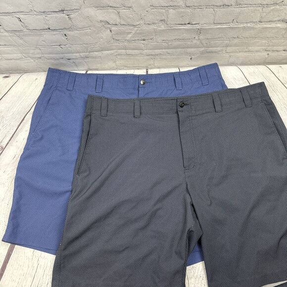 Callaway Men's Golf Shorts Peacoat Blue Grey Opti Dri Stretch Flat Front Size 40 - Picture 1 of 11